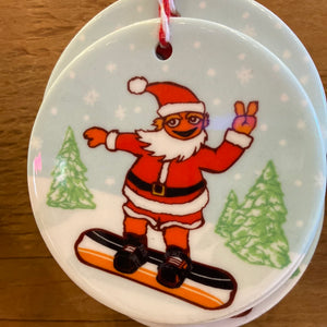 Philadelphia Christmas Ornament - Gritty Snowboarding - Pennsylvania Ornament