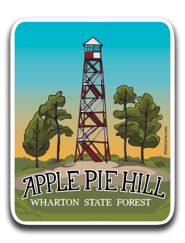 Apple Pie Hill Sticker - Wharton State Forest - New Jersey Pine Barrens Sticker