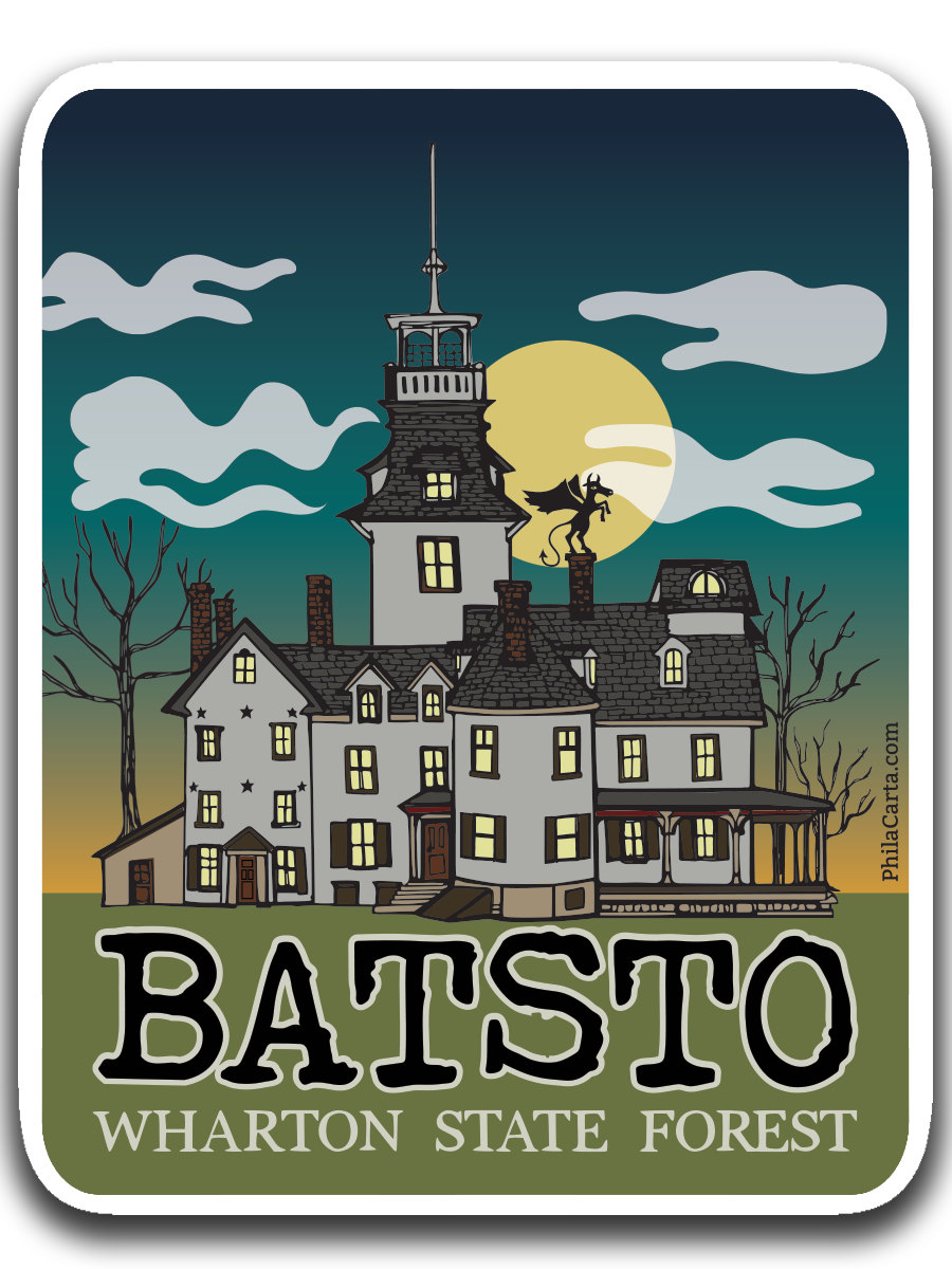 Batsto Mansion Wharton State Forest Sticker - New Jersey Pine Barrens ...