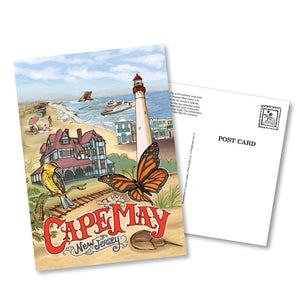 Cape May New Jersey Postcard - Coastal NJ Art print - 5 x 7 inches