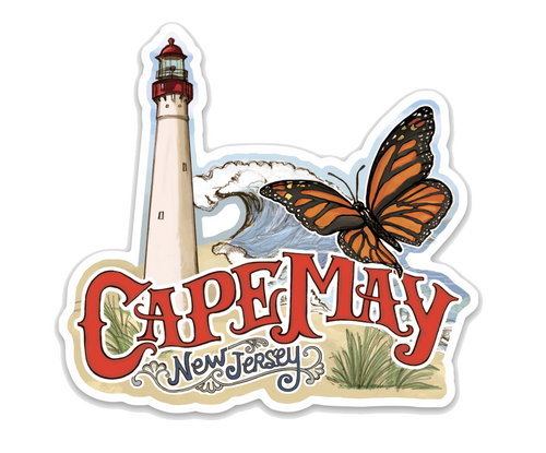 Cape May, New Jersey Sticker - NJ Shore Sticker - New Jersey Travel Gift