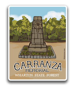 Carranza Memorial Sticker - Wharton State Forest - New Jersey Pine Barrens Sticker