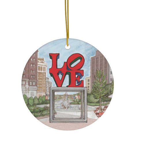 Love Park Philadelphia Christmas Ornament