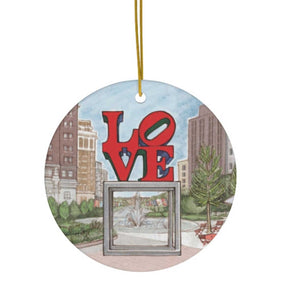 Love Park Philadelphia Christmas Ornament