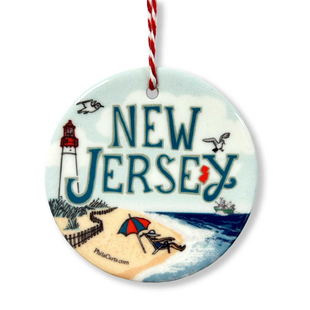 New Jersey Christmas Ornament - Jersey Shore - NJ Ornament