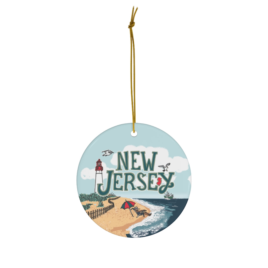 New Jersey Christmas Ornament - Jersey Shore - NJ Ornament