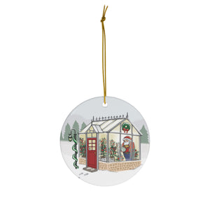 New Jersey Christmas Ornament - Santa with Greenhouse Tomatoes - NJ Ornament