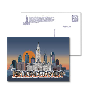 Philadelphia Postcard - Philly Skyline / City Hall - 5 x 7 inch postcard