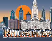 Philadelphia Postcard -Philly Skyline Art print