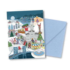 Philly Holiday Mashup - Philadelphia Holiday Card - Philly Christmas Card