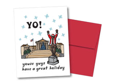 Philadelphia Christmas Card - Art Museum & Rocky Statue - Philly Holiday Card