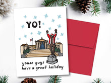 Philadelphia Christmas Card - Art Museum & Rocky Statue - Philly Holiday Card