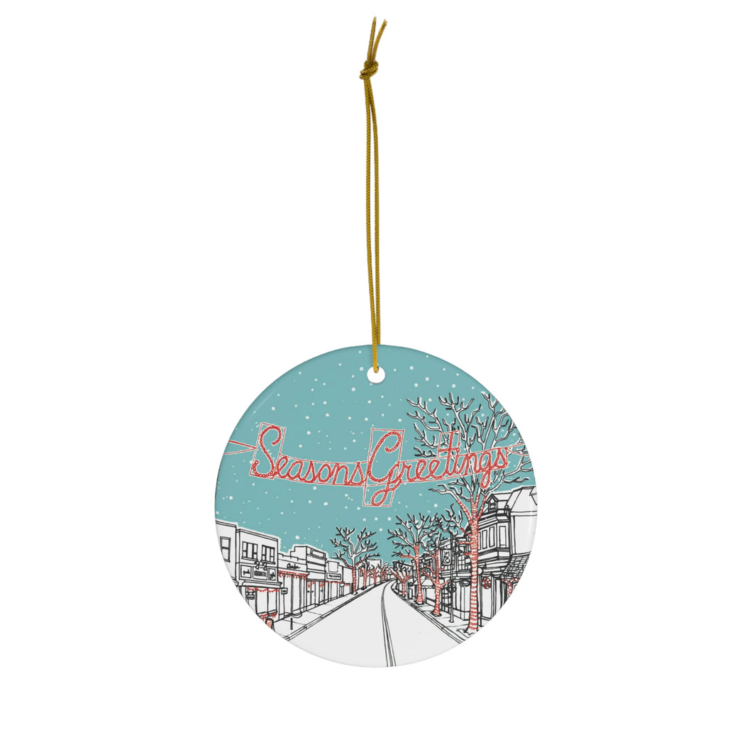 Collingswood Ornament - Seasons Greetings on Haddon Ave - Collingswood New Jersey Christmas Ornament