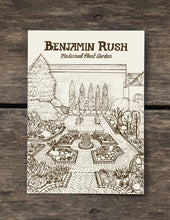 Benjamin Rush Medicinal Plant Garden - 5 x 7 inch Illustrated postcard : Mutter Museum/ College of Physicians