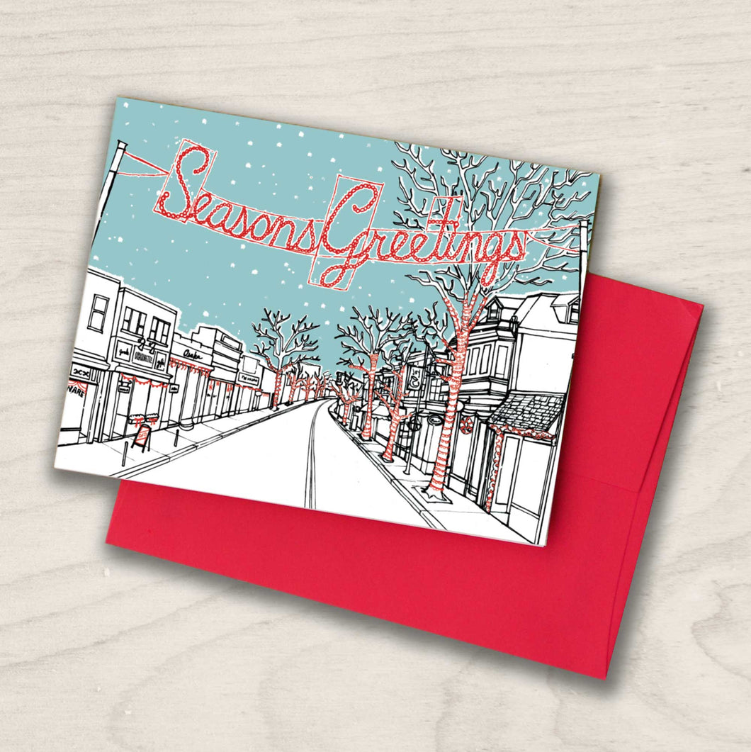 Collingswood, NJ Holiday Card - Season's Greetings on Haddon Ave