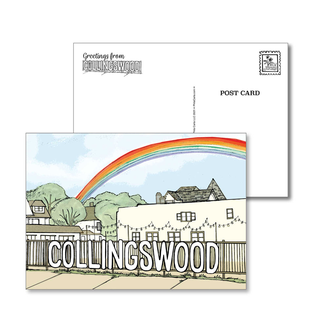 Collingswood, NJ Pride Rainbow - 5 x7 inch Postcard / Art Print