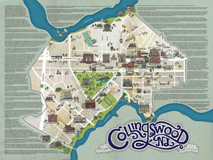 18 x 24 inch Collingswood history Map Poster