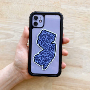 NJ Blueberries Sticker - New Jersey State Decal  - Weather Resistant Vinyl