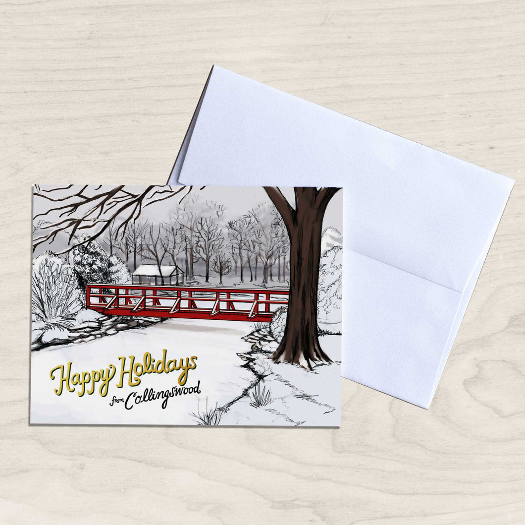 Happy Holidays from Collingswood, NJ - Knight Park Bridge Holiday card