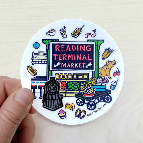 Philadelphia Sticker- Reading Terminal Market Sticker - Philly Car Sticker / Water bottle sticker