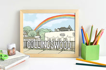 Collingswood NJ Pride Rainbow Art Print - 11 x 14 inch Wall Art
