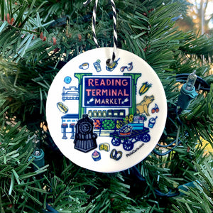 Philadelphia Christmas Ornament - Reading Terminal Market - Pennsylvania Ornament