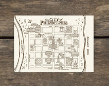 Philadelphia Vintage Map Postcard - Center City Neighborhood