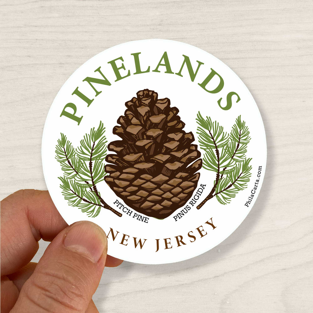 Pinelands New Jersey Sticker- Pitch Pine Sticker - New Jersey Travel Sticker