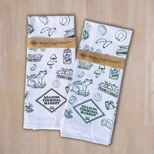 Reading Terminal Market Gift Set - Tote bag, Kitchen Towels, Postcards, Buttons & stickers