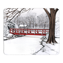 Collingswood New Jersey Blanket - Knight Park Red Bridge